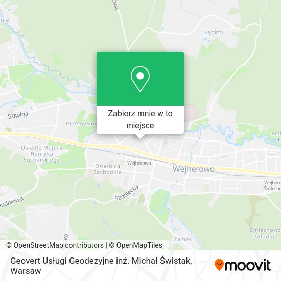 Mapa Geovert Usługi Geodezyjne inż. Michał Świstak