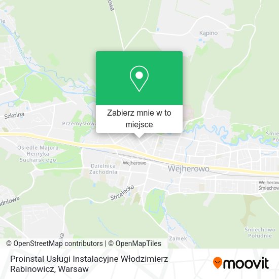 Mapa Proinstal Usługi Instalacyjne Włodzimierz Rabinowicz