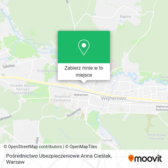 Mapa Pośrednictwo Ubezpieczeniowe Anna Cieślak