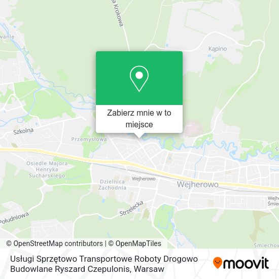 Mapa Usługi Sprzętowo Transportowe Roboty Drogowo Budowlane Ryszard Czepulonis