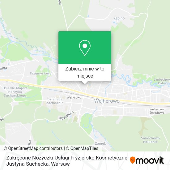 Mapa Zakręcone Nożyczki Usługi Fryzjersko Kosmetyczne Justyna Suchecka