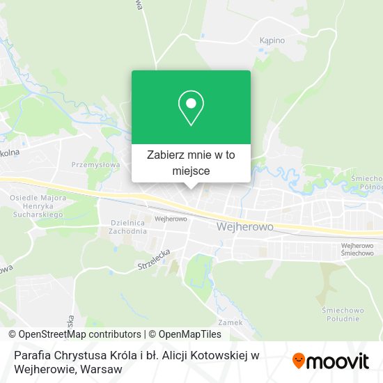 Mapa Parafia Chrystusa Króla i bł. Alicji Kotowskiej w Wejherowie