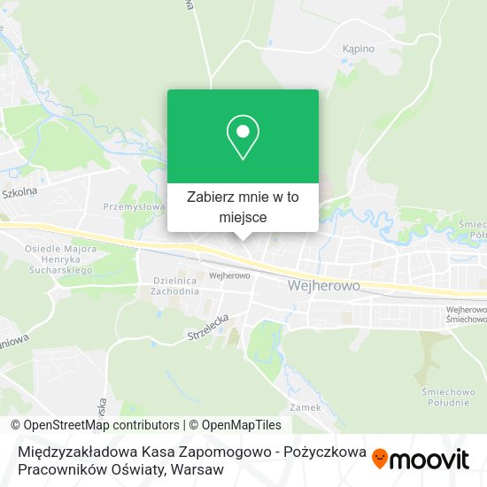 Mapa Międzyzakładowa Kasa Zapomogowo - Pożyczkowa Pracowników Oświaty