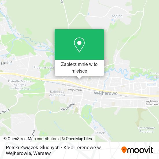 Mapa Polski Związek Głuchych - Koło Terenowe w Wejherowie