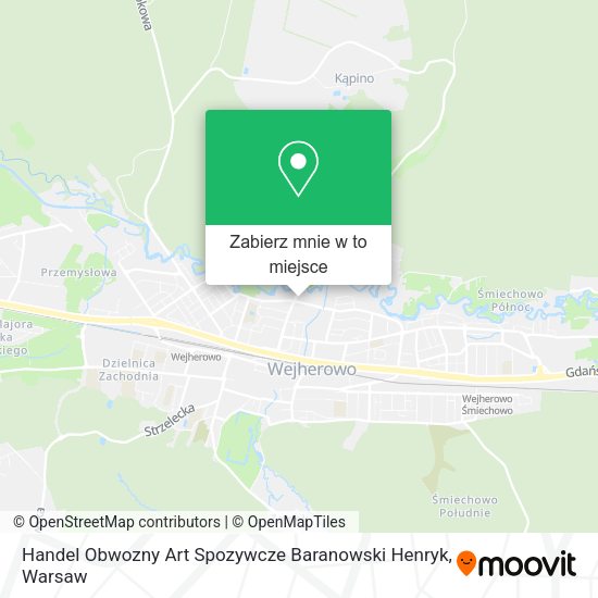 Mapa Handel Obwozny Art Spozywcze Baranowski Henryk