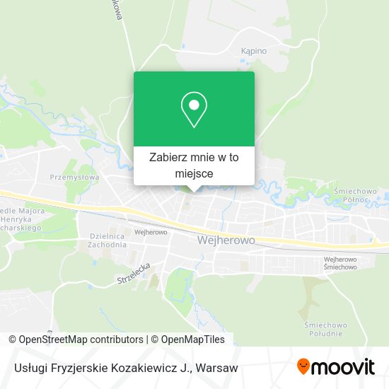 Mapa Usługi Fryzjerskie Kozakiewicz J.