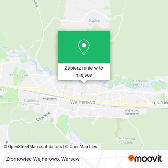 Mapa Złomowiec-Wejherowo