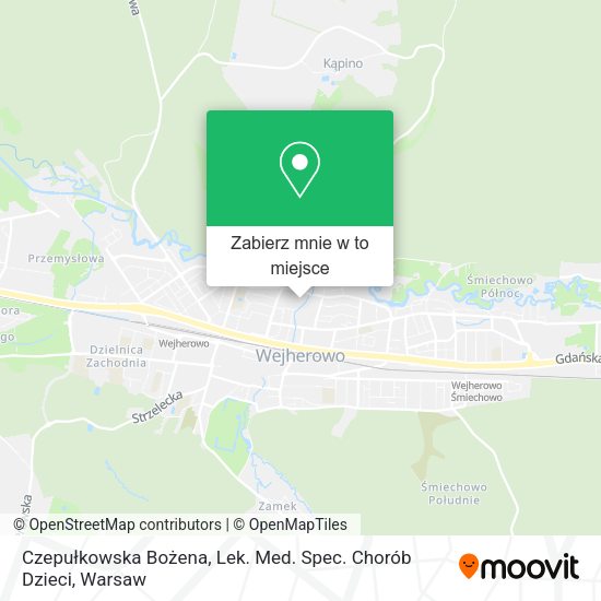 Mapa Czepułkowska Bożena, Lek. Med. Spec. Chorób Dzieci