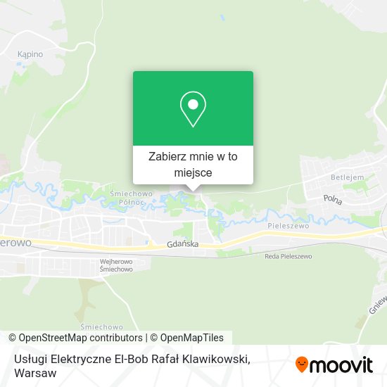 Mapa Usługi Elektryczne El-Bob Rafał Klawikowski