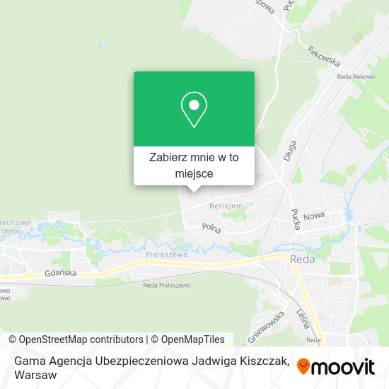 Mapa Gama Agencja Ubezpieczeniowa Jadwiga Kiszczak