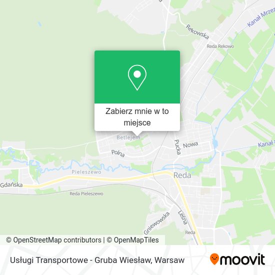 Mapa Usługi Transportowe - Gruba Wiesław