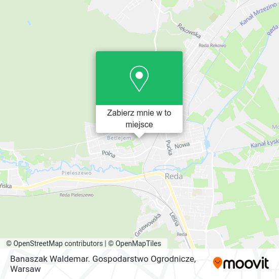 Mapa Banaszak Waldemar. Gospodarstwo Ogrodnicze