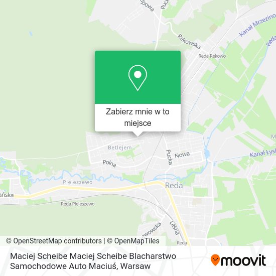 Mapa Maciej Scheibe Maciej Scheibe Blacharstwo Samochodowe Auto Maciuś