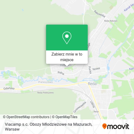 Mapa Viacamp s.c. Obozy Młodzieżowe na Mazurach