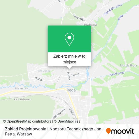 Mapa Zakład Projektowania i Nadzoru Technicznego Jan Fetta