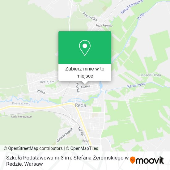 Mapa Szkoła Podstawowa nr 3 im. Stefana Żeromskiego w Redzie