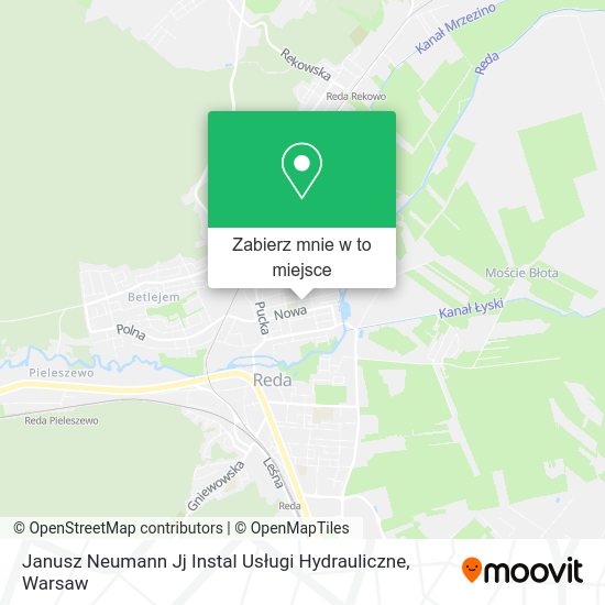 Mapa Janusz Neumann Jj Instal Usługi Hydrauliczne