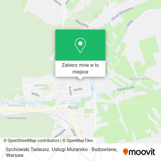 Mapa Sychowski Tadeusz. Usługi Murarsko - Budowlane