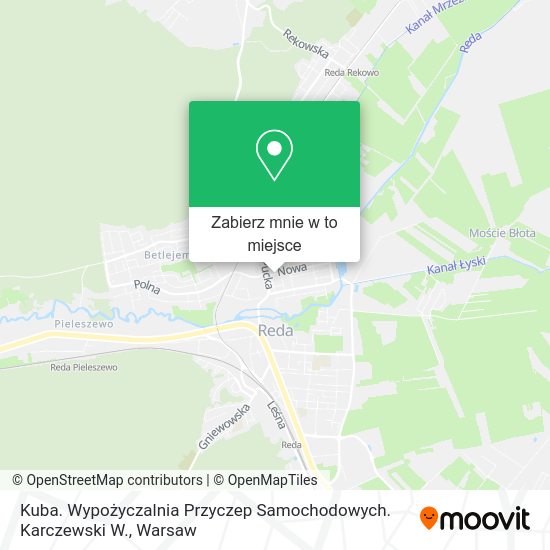 Mapa Kuba. Wypożyczalnia Przyczep Samochodowych. Karczewski W.