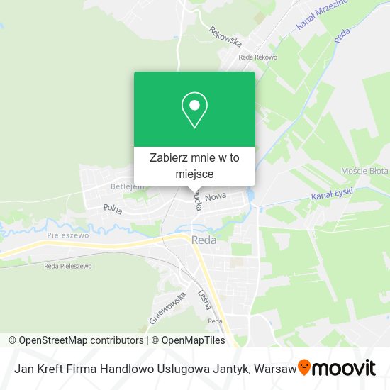 Mapa Jan Kreft Firma Handlowo Uslugowa Jantyk