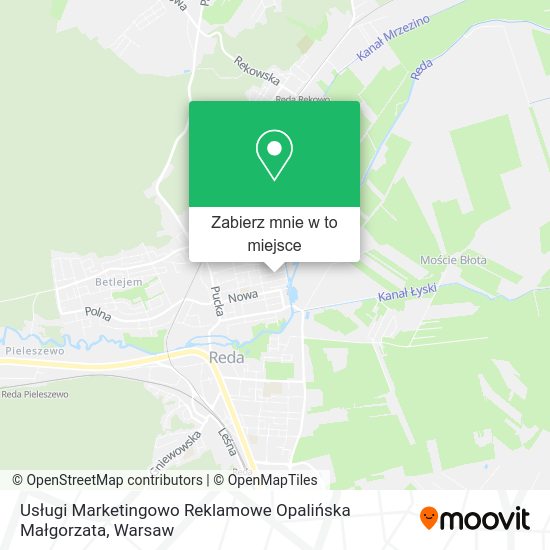 Mapa Usługi Marketingowo Reklamowe Opalińska Małgorzata