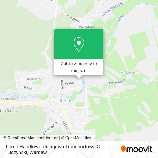 Mapa Firma Handlowo Uslugowo Transportowa G Tuszynski