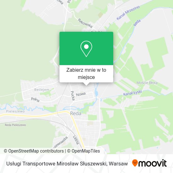 Mapa Usługi Transportowe Mirosław Słuszewski