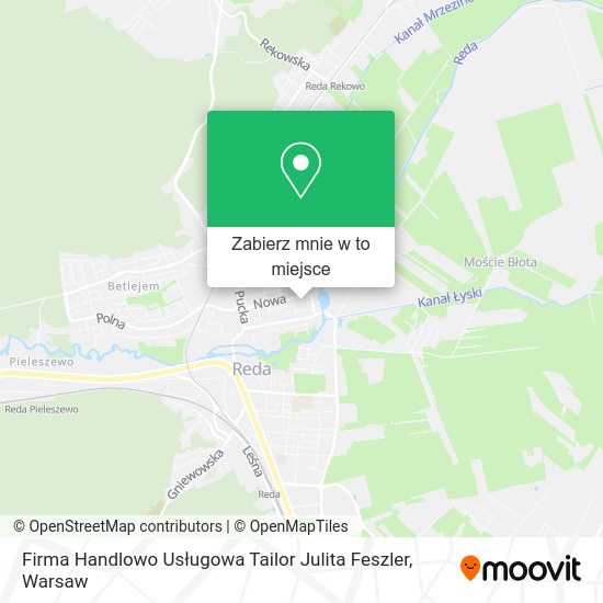 Mapa Firma Handlowo Usługowa Tailor Julita Feszler