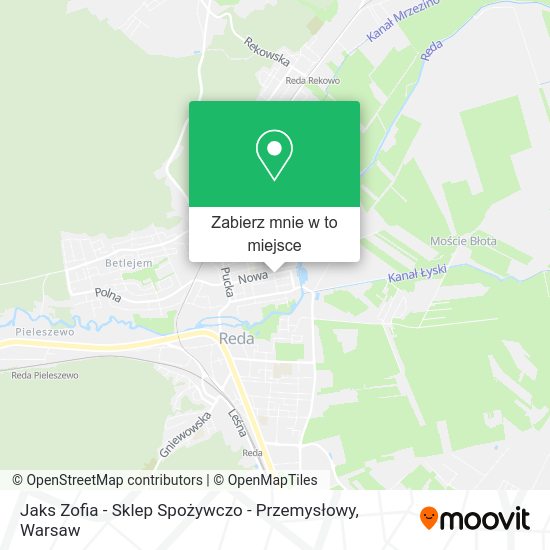 Mapa Jaks Zofia - Sklep Spożywczo - Przemysłowy