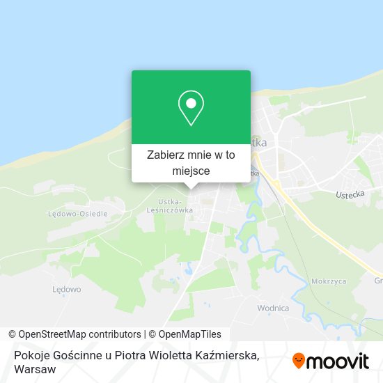 Mapa Pokoje Gościnne u Piotra Wioletta Kaźmierska