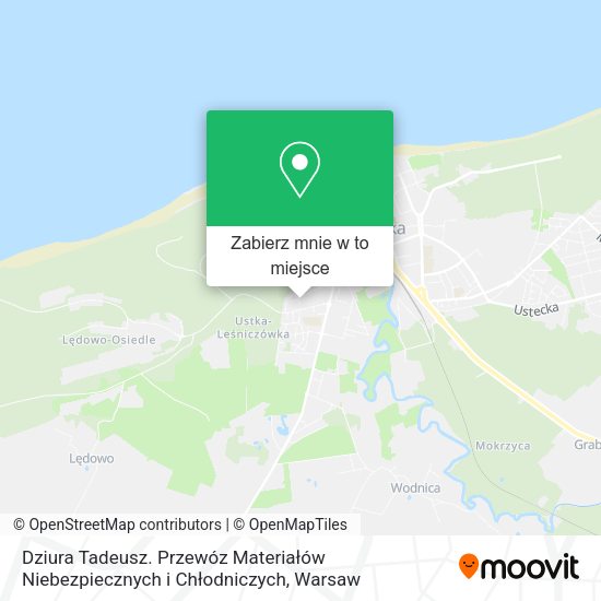 Mapa Dziura Tadeusz. Przewóz Materiałów Niebezpiecznych i Chłodniczych