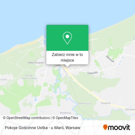 Mapa Pokoje Gościnne Ustka - u Marii