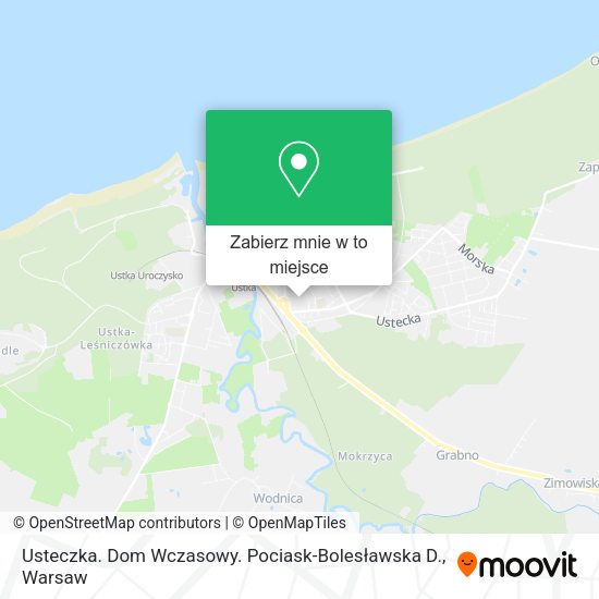 Mapa Usteczka. Dom Wczasowy. Pociask-Bolesławska D.