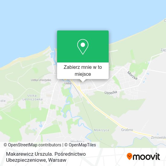 Mapa Makarewicz Urszula. Pośrednictwo Ubezpieczeniowe