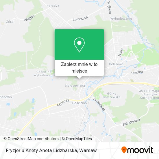 Mapa Fryzjer u Anety Aneta Lidzbarska