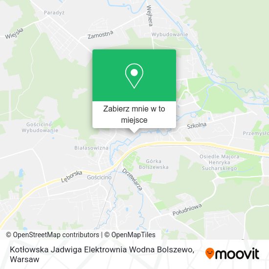 Mapa Kotłowska Jadwiga Elektrownia Wodna Bolszewo