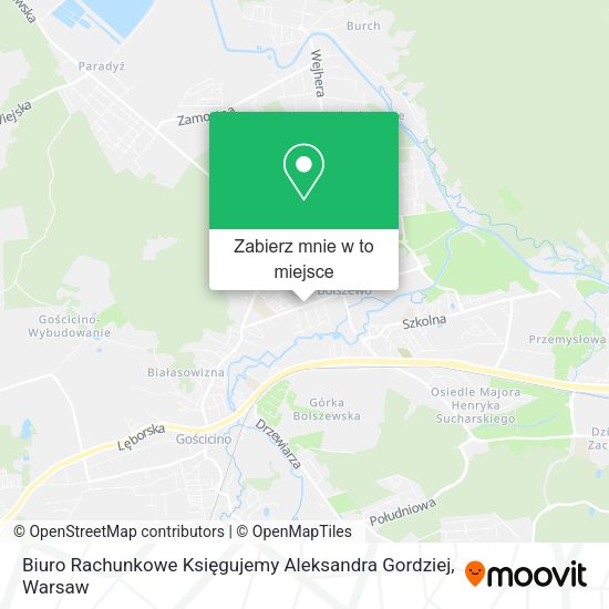 Mapa Biuro Rachunkowe Księgujemy Aleksandra Gordziej