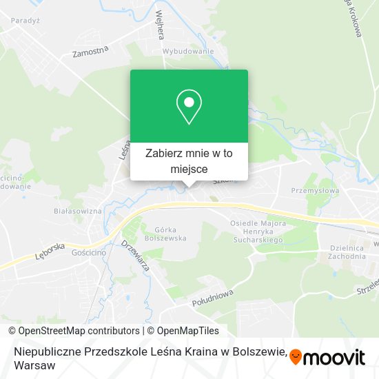 Mapa Niepubliczne Przedszkole Leśna Kraina w Bolszewie