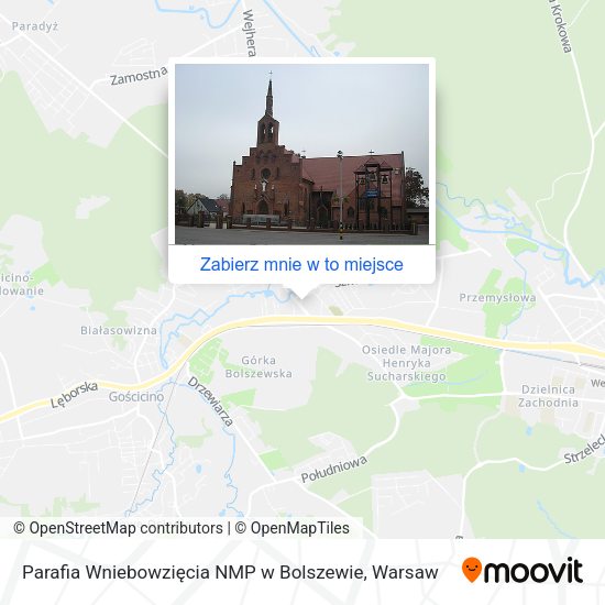 Mapa Parafia Wniebowzięcia NMP w Bolszewie