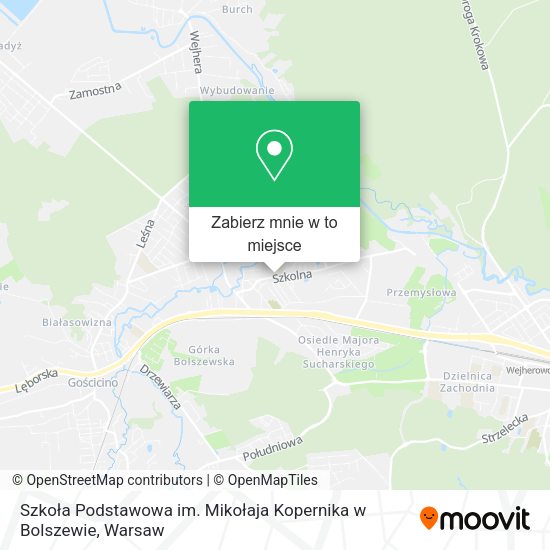 Mapa Szkoła Podstawowa im. Mikołaja Kopernika w Bolszewie