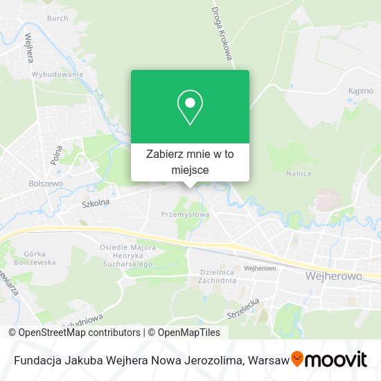 Mapa Fundacja Jakuba Wejhera Nowa Jerozolima