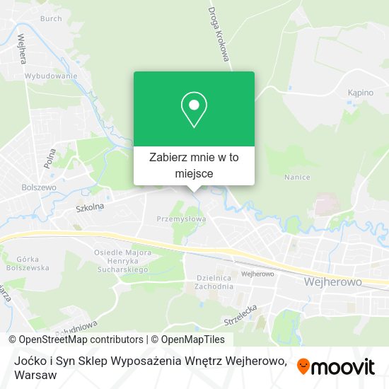 Mapa Joćko i Syn Sklep Wyposażenia Wnętrz Wejherowo