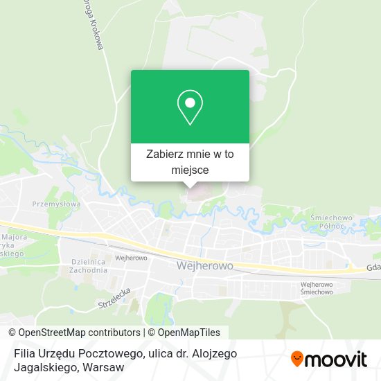 Mapa Filia Urzędu Pocztowego, ulica dr. Alojzego Jagalskiego