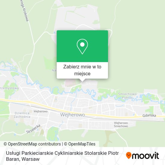 Mapa Usługi Parkieciarskie Cykliniarskie Stolarskie Piotr Baran