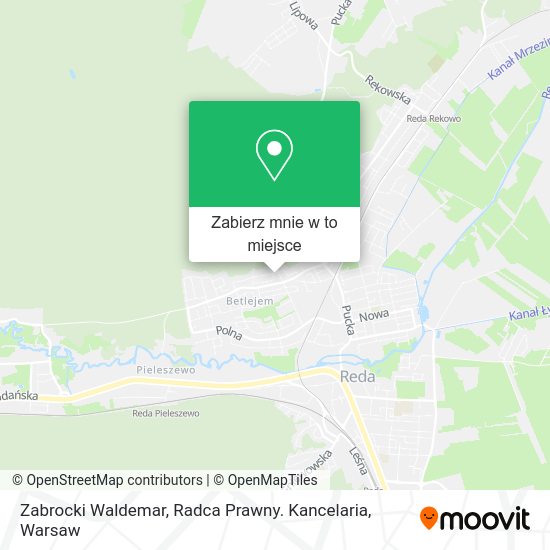 Mapa Zabrocki Waldemar, Radca Prawny. Kancelaria