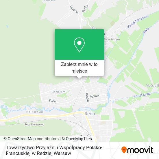 Mapa Towarzystwo Przyjaźni i Współpracy Polsko-Francuskiej w Redzie