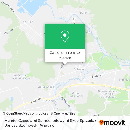 Mapa Handel Czesciami Samochodowymi Skup Sprzedaz Janusz Szotrowski