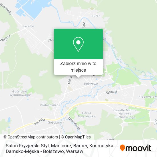 Mapa Salon Fryzjerski Styl, Manicure, Barber, Kosmetyka Damsko-Męska - Bolszewo