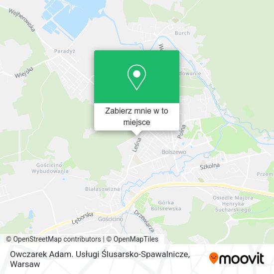 Mapa Owczarek Adam. Usługi Ślusarsko-Spawalnicze