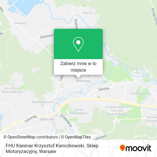 Mapa FHU Kanmar Krzysztof Kanczkowski. Sklep Motoryzacyjny